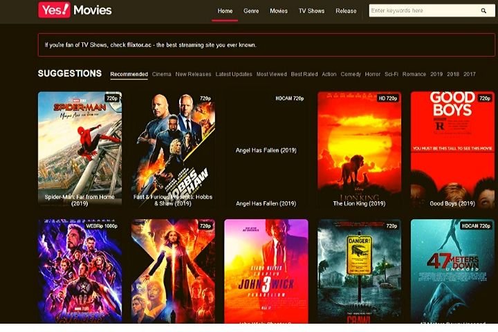 Yesmovies | Best Alternatives And Similar Sites Like Yes Movies